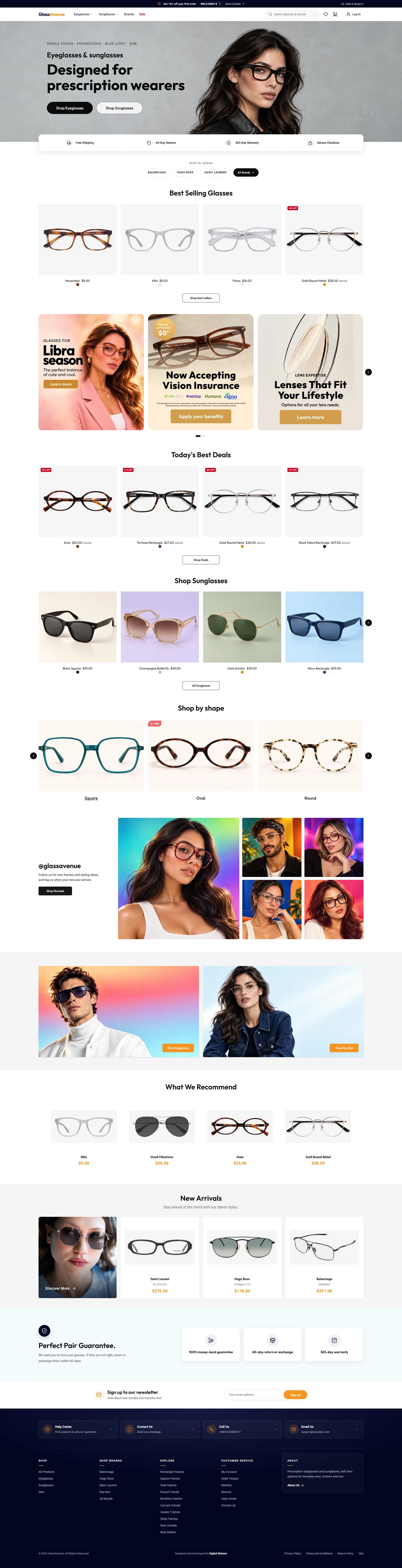 Sun Glass website preview